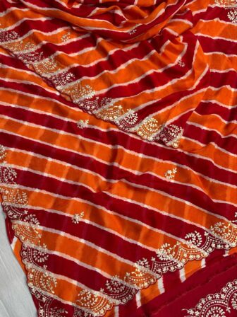 PURE SILK LEHARIYA SAREE